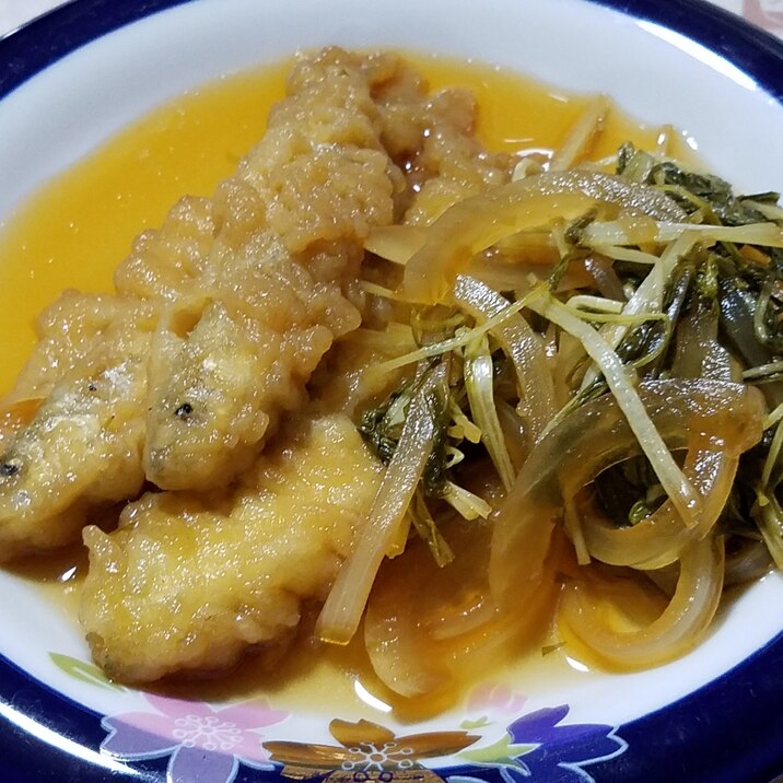 水菜がたっぷり!ワカサギのカンタン南蛮漬け!